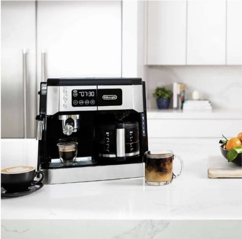 De'Longhi All in One Combination Espresso Machine, Aluminum, Spill ...