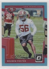 2017 Donruss Optic Rookies Aqua Prizm /299 Reuben Foster #132 Rookie RC