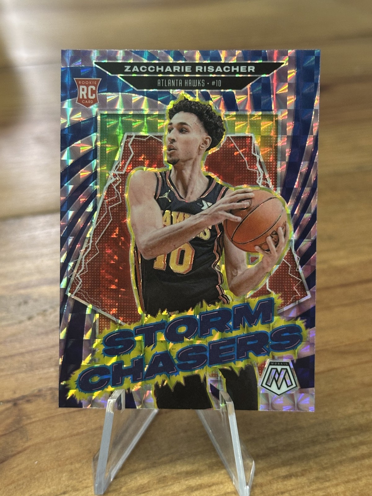 2024-25 Mosaic Zaccharie Risacher #18 Storm Chasers Atlanta Hawks