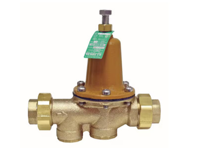 Watts 1 in. Double Union Lead-Free Brass Water Pressure Reducing Valve LF25AUB-D