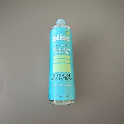 Bliss Spa To Go Micellar Water With Aloe Leaf Extract 17oz Gently Removes Makeup