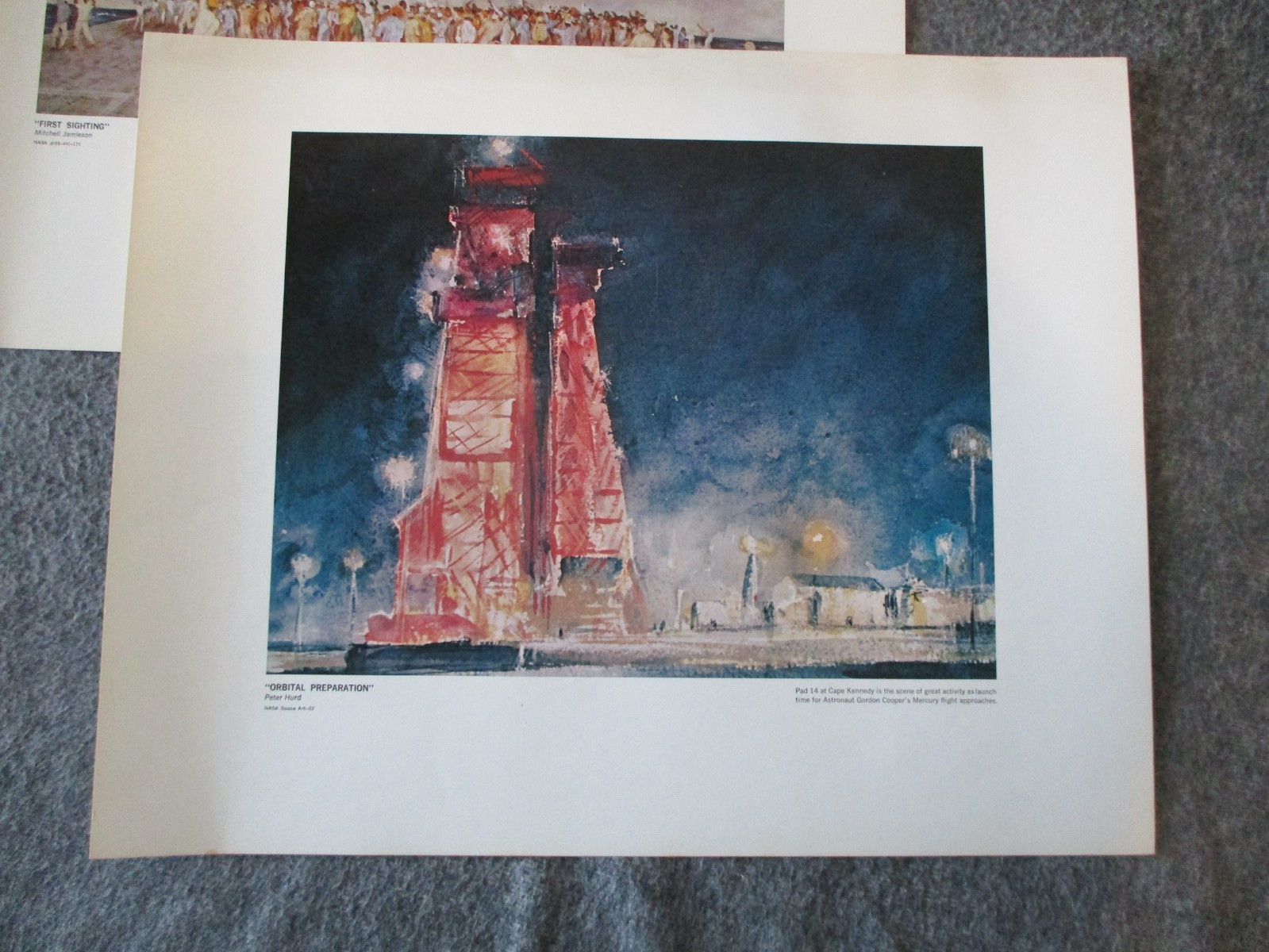 NASA SPACE ART COMMISSIONED LITHO PRINTS (SET 8) 60s EYEWITNESS TO SPACE-16"x20"