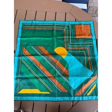 Totes Rain Scarf Vintage 70s Japan Green