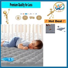 Mini Softee Waterproof Crib Mattress Protector Sheet   Quilted Microfiber, Gray