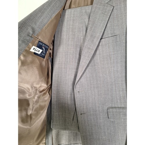Vintage Cricketeer Men's Gray Pinstripe 2 Piece Suit Jacket/Pants - Picture 3 of 7