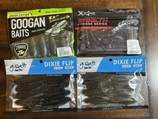 Lot Of Craw Bass Baits (4) G-Ratt Baits, XZone, Googan Baits *NEW*