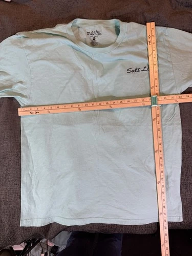 Salt Life Men's XL Light Blue Cotton Crew Neck Short Sleeve Graphic Logo Tee image 3