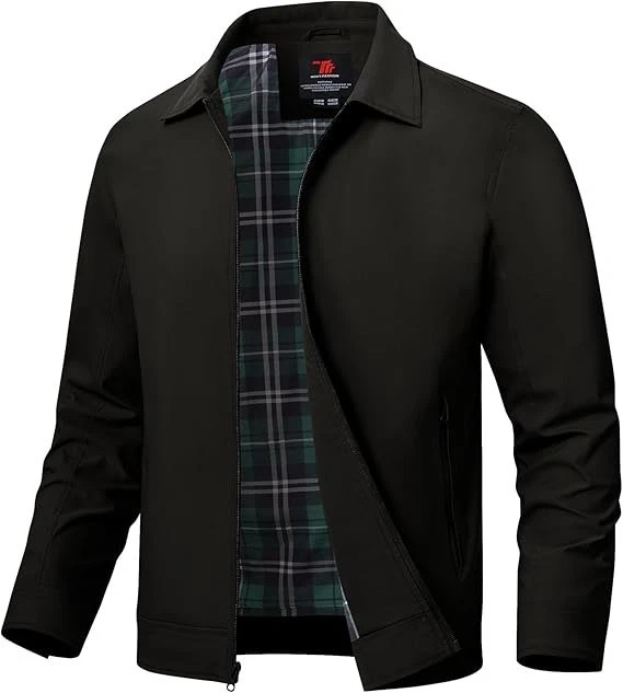 Men's Lightweight Casual Windbreaker Jacket for Fall, Spring, Work, Golf