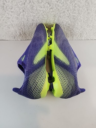adidas X GHOSTED.3 LACELESS FG - Purple/Green Sz 6 - Picture 5 of 8