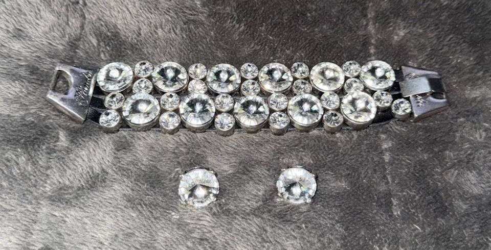 Грабеж ювелирных изделий браслет тяжелые стразы дилер эксклюзивный + серьги редкая - Изображение 3 из 4