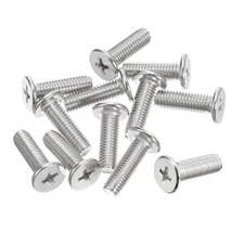 20Pcs M5-0.8 x 16mm Metal Flat Round Head Screws Phillips Drive Machine Bolt