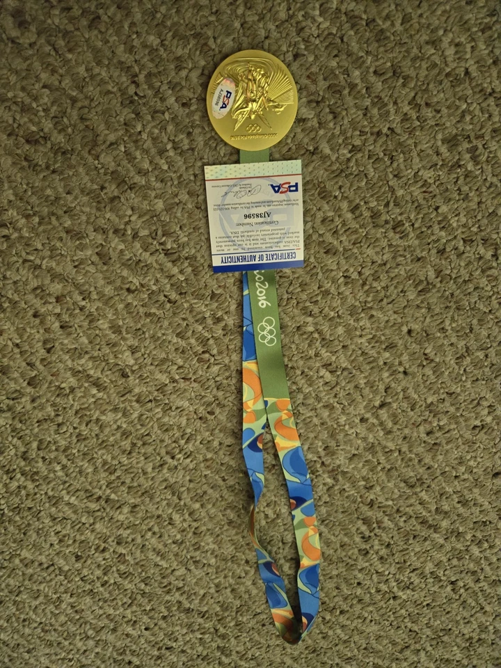 Ryan Lochte 💥 🏅 MEDALHA DE OURO 🏅 💥 Autenticação Automática (PSA) CERTIFICADO DE AUTENTICIDADE - Imagem 2 de 3