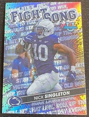 2022-23 Bowman's Best University #FS-18 Nick Singleton Fight Song Refractor