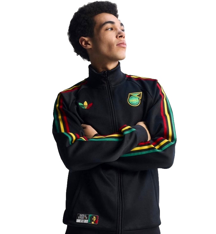 Adidas Jamaica X Bob Marley Track Suit Jacket Pants Hat Black World Cup Mens M image 4