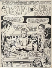 Jack Kirby - Jimmy Olsen #147 (DC) - Original art 1971. Page 1 Title SPLASH