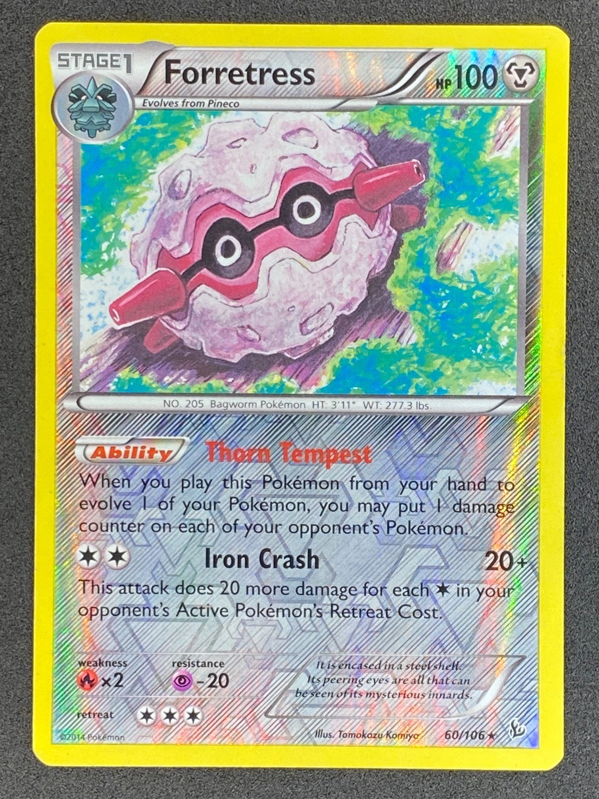 Pokémon Forretress Reverse Holo 60/106 FLF Flashfire LP
