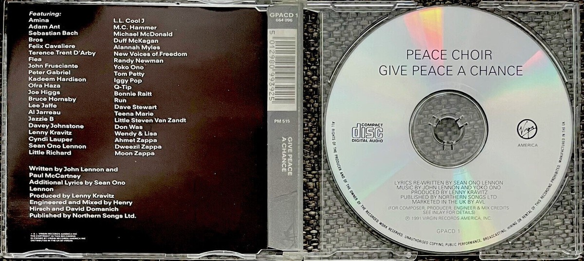 Give Peace a Chance Peace Choir 1991 Virgin America Gpacd 1