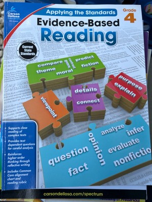EVIDENCE-BASED READING, GRADE 4 (APPLYING THE STANDARDS) By Carson-dellosa *NEW*
