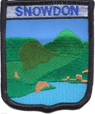 Mount Snowdon Snowdonia Nationalpark Wales gestickter Aufnäher 