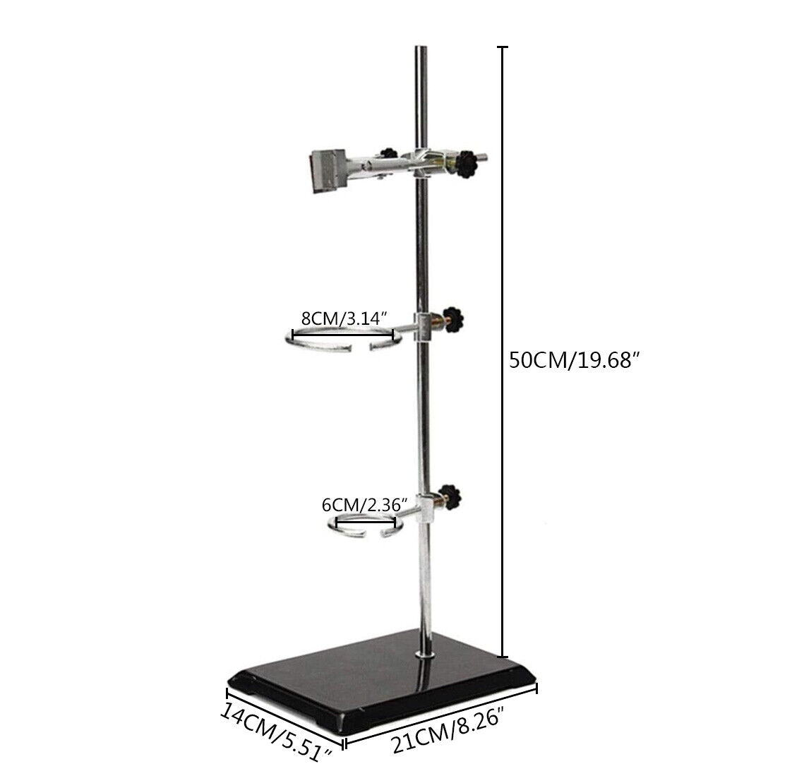 Lab Iron Stand Flask Condenser Clamp Ring Rack Set Support Holder Chemistry  NEW