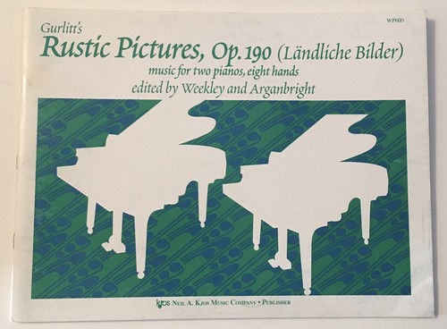 Gurlitts Rustic Pictures Op 190 2 Pianos 8 Hands Late Intermediate Piano NEW