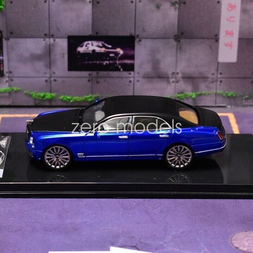 SC 1:64 Blue Black Top Mulsanne Sedan Sports Model Toy Diecast Metal Car Toys - Picture 9 of 10