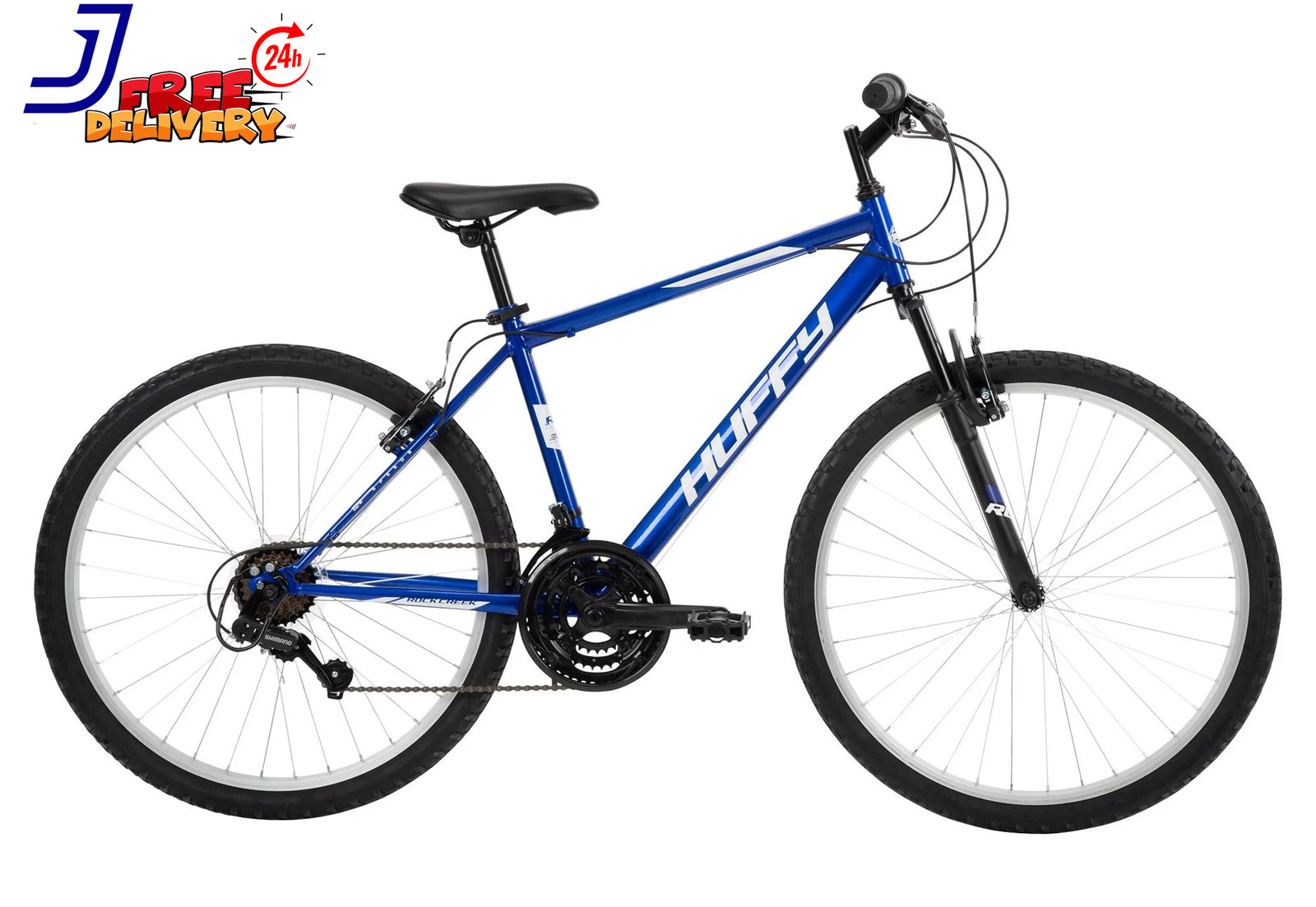 26" Huffy Boys Road Bicycle 18 Speed Cycling Blue Steel Frame