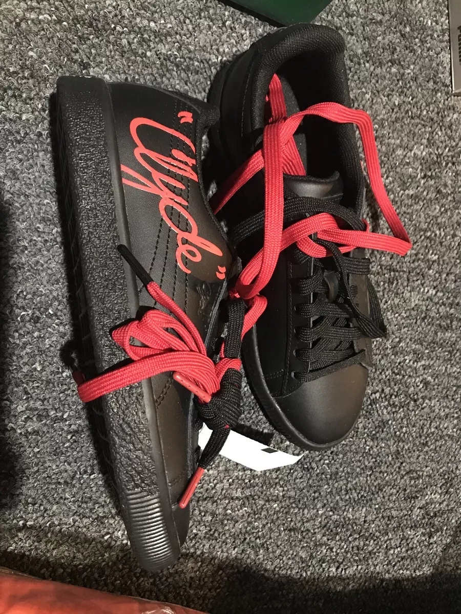 Puma Clyde Court Big Boy Black Red Leather Sneaker Size 6C eBay
