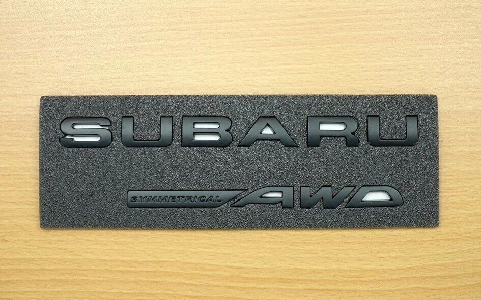 SUBARU WRX STI IMPREZA Matt Black SUBARU AWD Emblem Set - Image 2 of 4