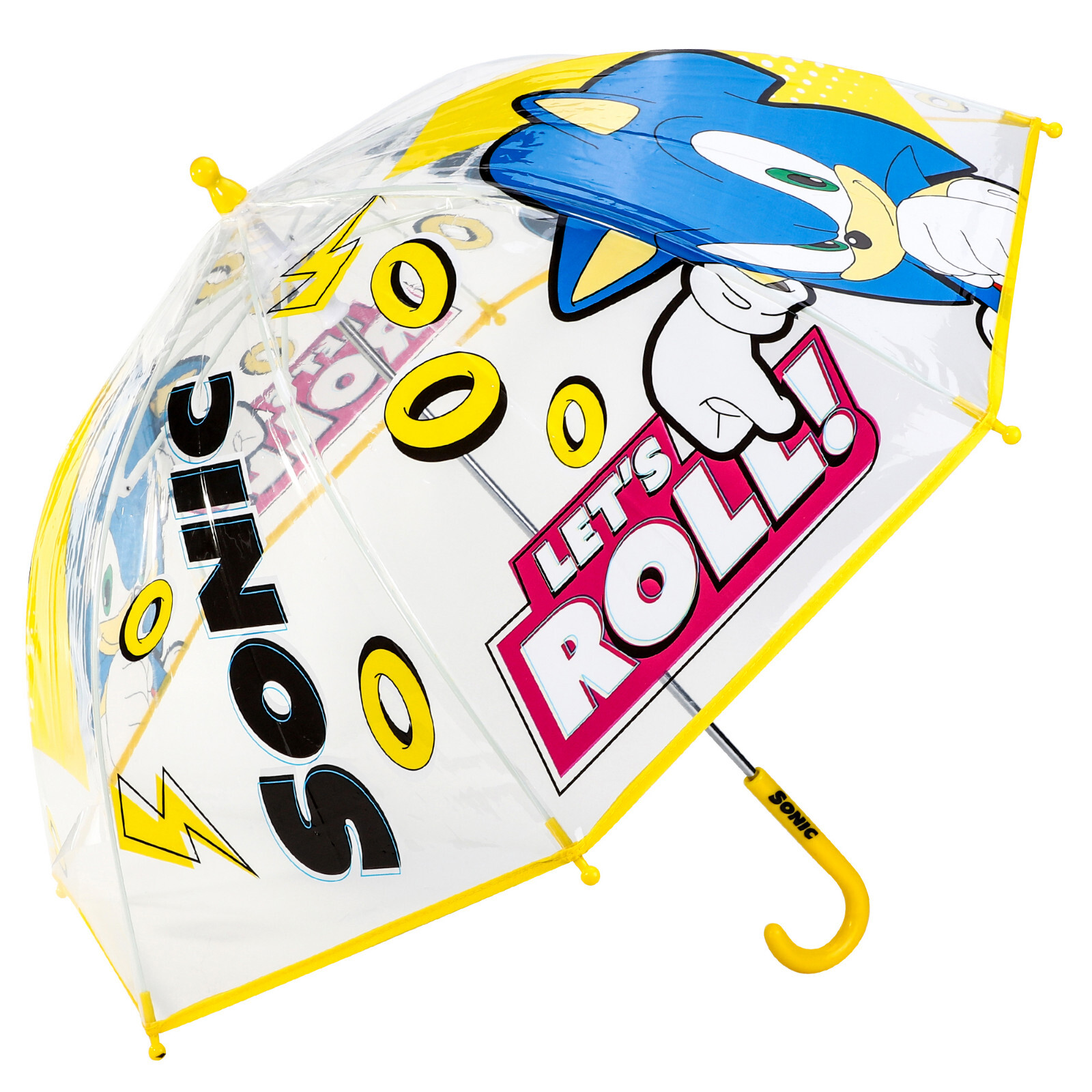 Sonic Dome Umbrella for Kids Childrens Boys Girls Brolly with Safety Open