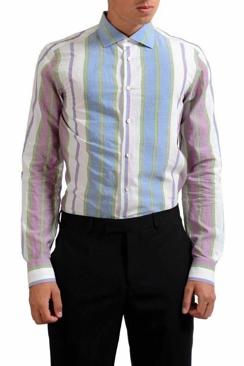 Мужская рубашка Malo в полоску с длинным рукавом US 16 IT 41 25390₽