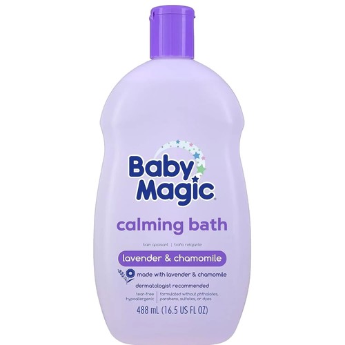 2 Pack - Baby Magic Calming Baby Bath, Lavender & Chamomile, 16.5 fl oz Each - Picture 2 of 9