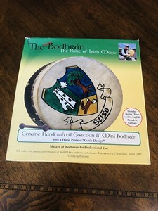 Malachy Kearns mini Bodhran Irish Drum Genuine Goatskin Made In Ireland 8 Inches