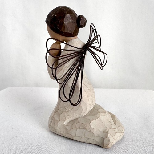 Willow Tree "Angel of Prayer" Figurine - 1999 - Kneeling Angel with Metal Wings - Picture 3 of 10