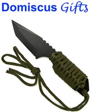 7" NEW SURVIVOR Army Green Paracord Hunting Knife TACTICAL Dagger MILITARY K1050