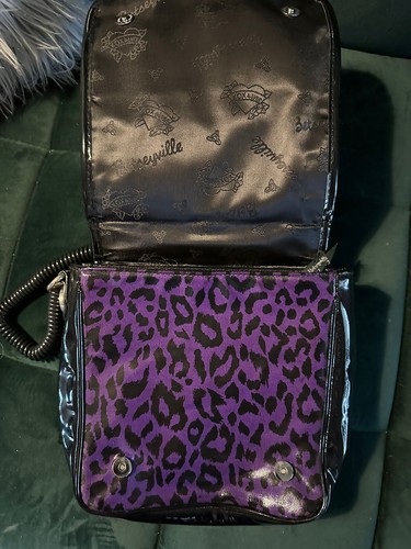Betseyville Purple Animal Print Call Me Phone Purse Phone Is Prop Betsy Johnson - Picture 4 of 8