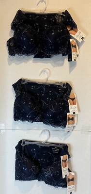 Rene Rofe Lingerie Extreme Push-up Bra Size 34C & Tanga Size M Lavender Lace Set