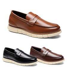 Men's Casual Dress Shoes Slip-on Lightweight Penny Loafers Shoes Size 6.5-13