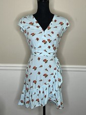 J Crew Mercantile Light Blue Floral Dress Size 00