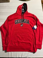 Georgia Bulldogs NCAA Red Embroidered Men's Pullover Hoodie Champion Brand New