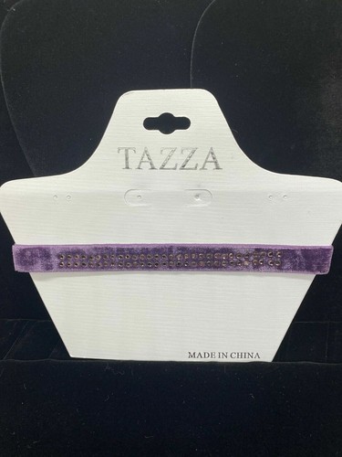 TAZZA RHINETSTONE VELVET CHOKER NWT - 2 STYLES TO CHOOSE FROM PURPLE HAZE OR - 第 3/5 張圖片