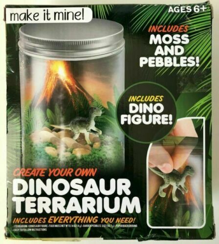 Create Your Own Dinosaur Terrarium Kit - Kids Science Learning Craft Project NEW - Picture 1 of 3