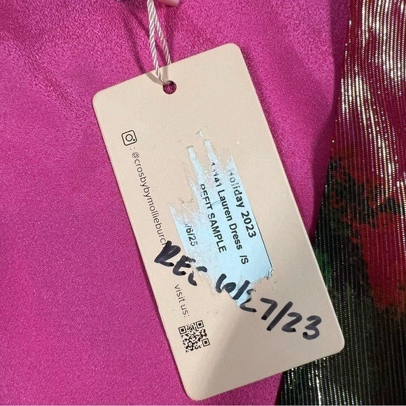 Vestido Crosby by Millie Burch Lauren Multicolor En Niveles Brillante Vestido de Fiesta Talla S Foto 4 de 4