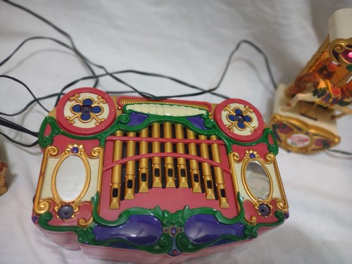 Vtg Mr Christmas Holiday Carousel Light Musical 6 Horses Circus Organ w/ Box  F1 - Picture 12 of 22