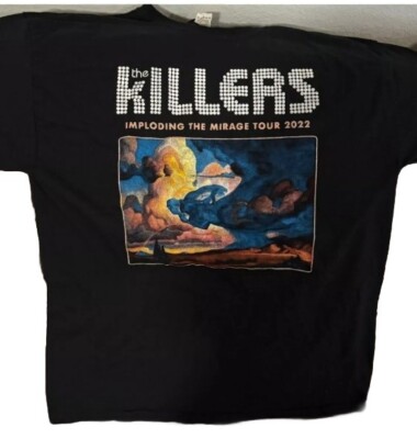The Killers Band Tour 2022 USA Imploding The Mirage T-Shirt Black double-sided