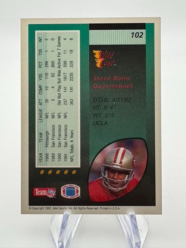 1991-92 Wild Card Football Card + Inserts - You Pick - Picture 42 of 82
