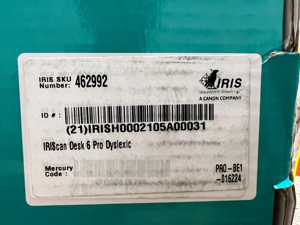 IRIScan Desk 6-Pro Dyslexic 21 MP Smart Portable USB Document Scanner 462992 - Image 2 of 3