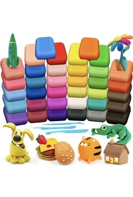 ESSENSON Air Dry Clay - Magic Clay 36 Colors, Modelling Clay for Kids with Tools, Soft &