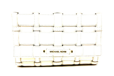 Michael Kors Damen Ivy große geflochtene Leder Umhängetasche Reisetasche - USA IMPORT
