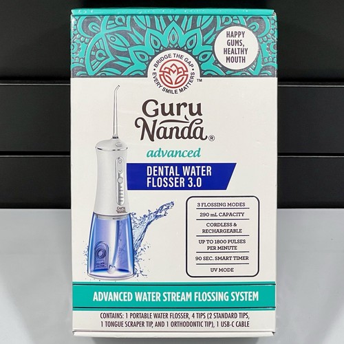 Guru nanda H3200 Dental Water Flosser 2.0 Cordless Portable Rechargeable NEW! RS - 第 1/12 張圖片